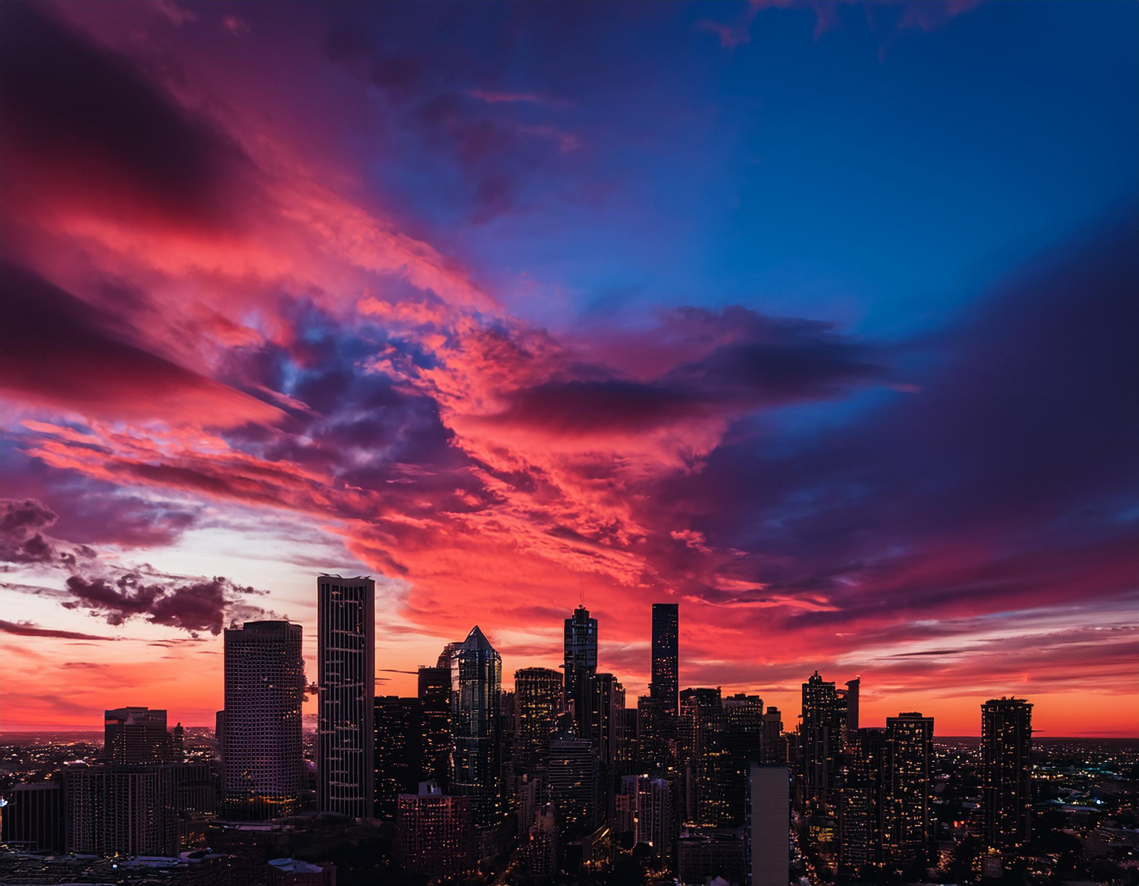 Frankfurt Skyline mit modernen Bürogebäuden